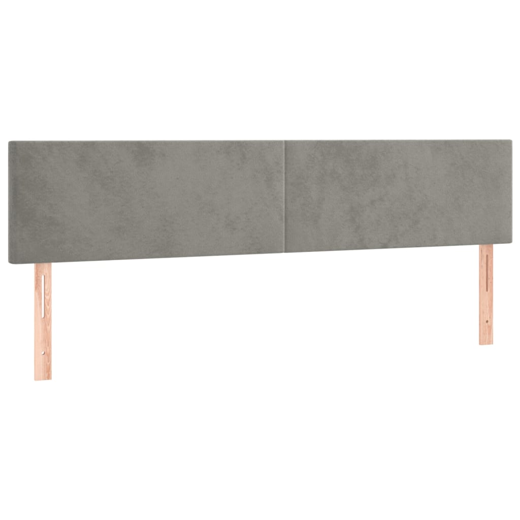Uzglavlja svjetlosiva 180x5x78/88 cm baršunasta