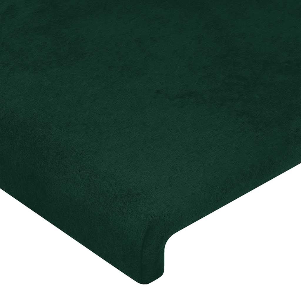 Uzglavlja tamnozelena 180x5x78/88 cm baršunasta