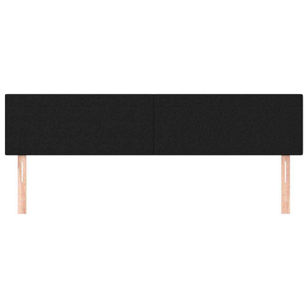 Uzglavlja crna 200x5x78/88 cm od tkanine