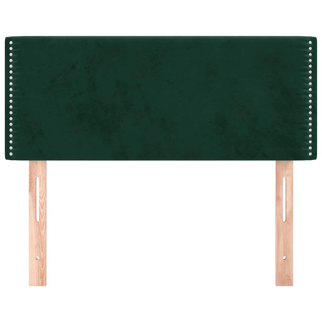 Uzglavlje tamnozeleno 80 x 5 x 78/88 cm baršunasto