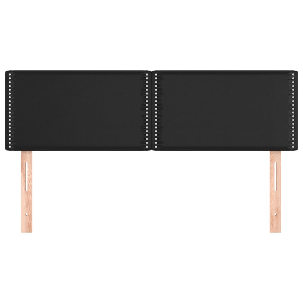 Uzglavlja crna 144x5x78/88 cm od umjetne kože