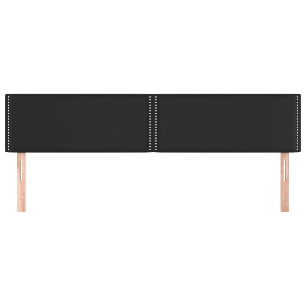 Uzglavlja crna 160x5x78/88 cm od umjetne kože