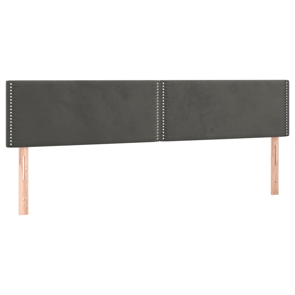 Uzglavlja tamnosiva 160x5x78/88 cm baršunasta