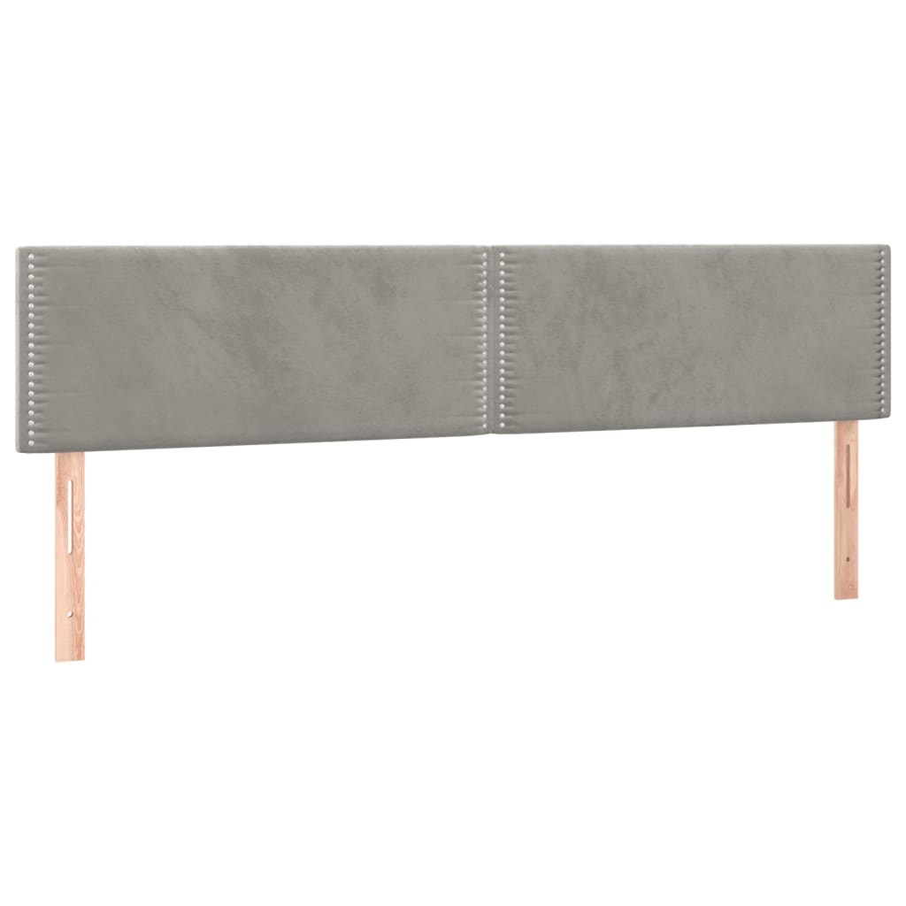 Uzglavlja svjetlosiva 200x5x78/88 cm baršunasta