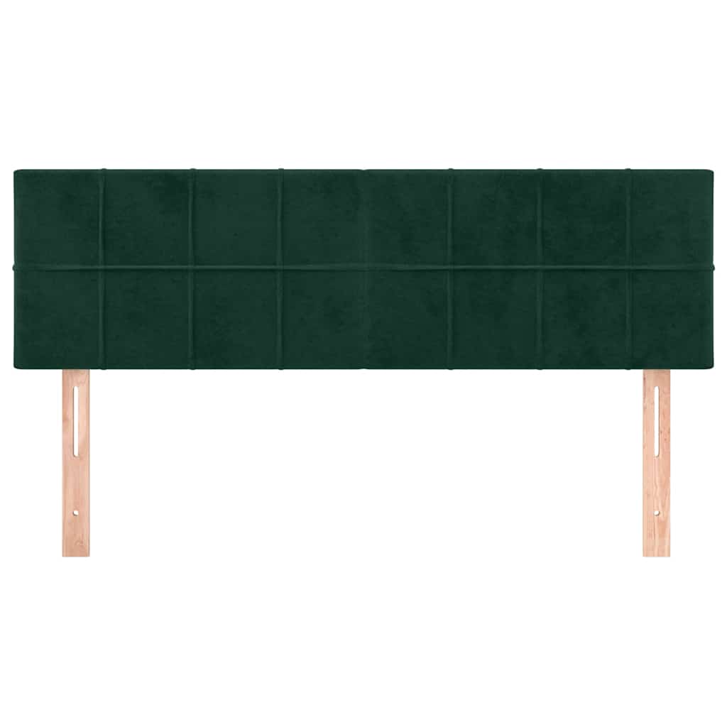 Uzglavlja tamnozelena 144x5x78/88 cm baršunasta
