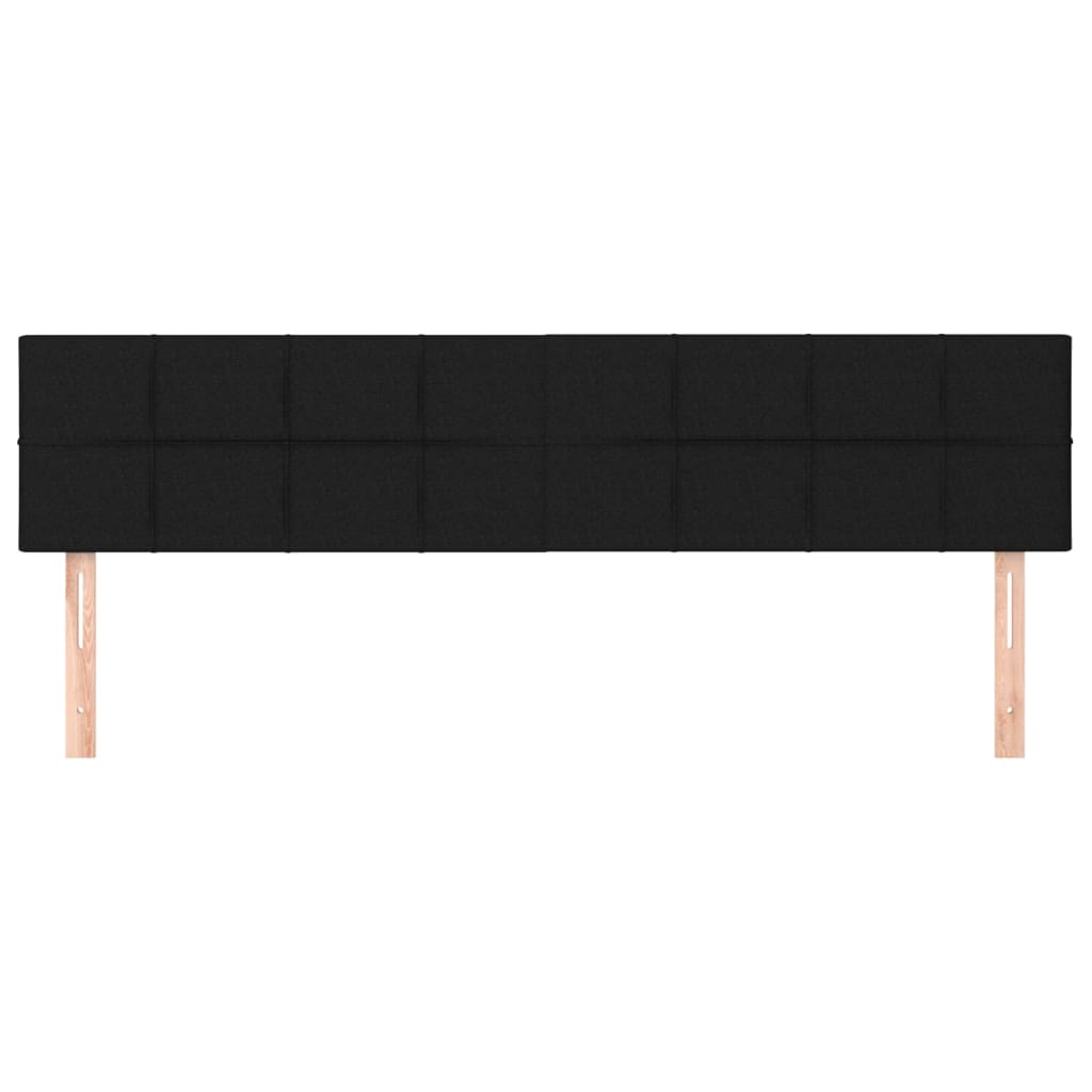 Uzglavlja crna 180x5x78/88 cm od tkanine