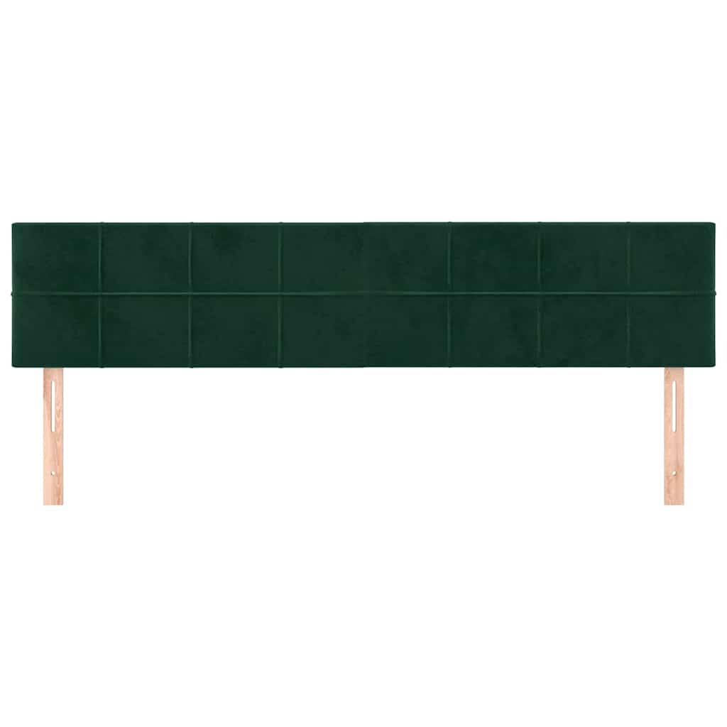 Uzglavlja tamnozelena 200x5x78/88 cm baršunasta