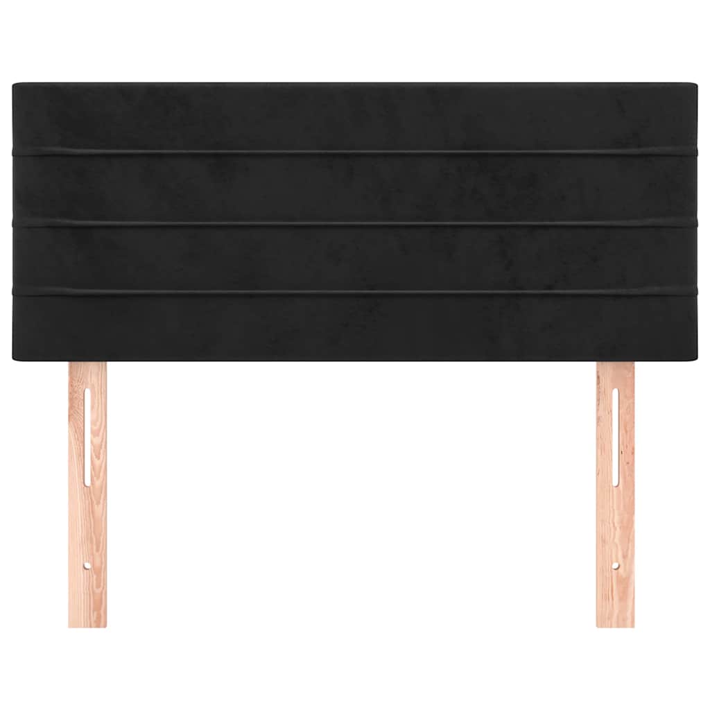 Uzglavlje crno 90x5x78/88 cm baršunasto