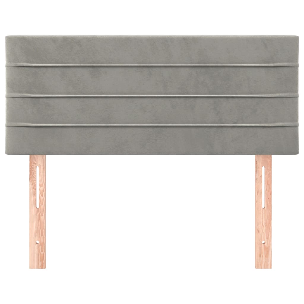 Uzglavlje svjetlosivo 100x5x78/88 cm baršunasto