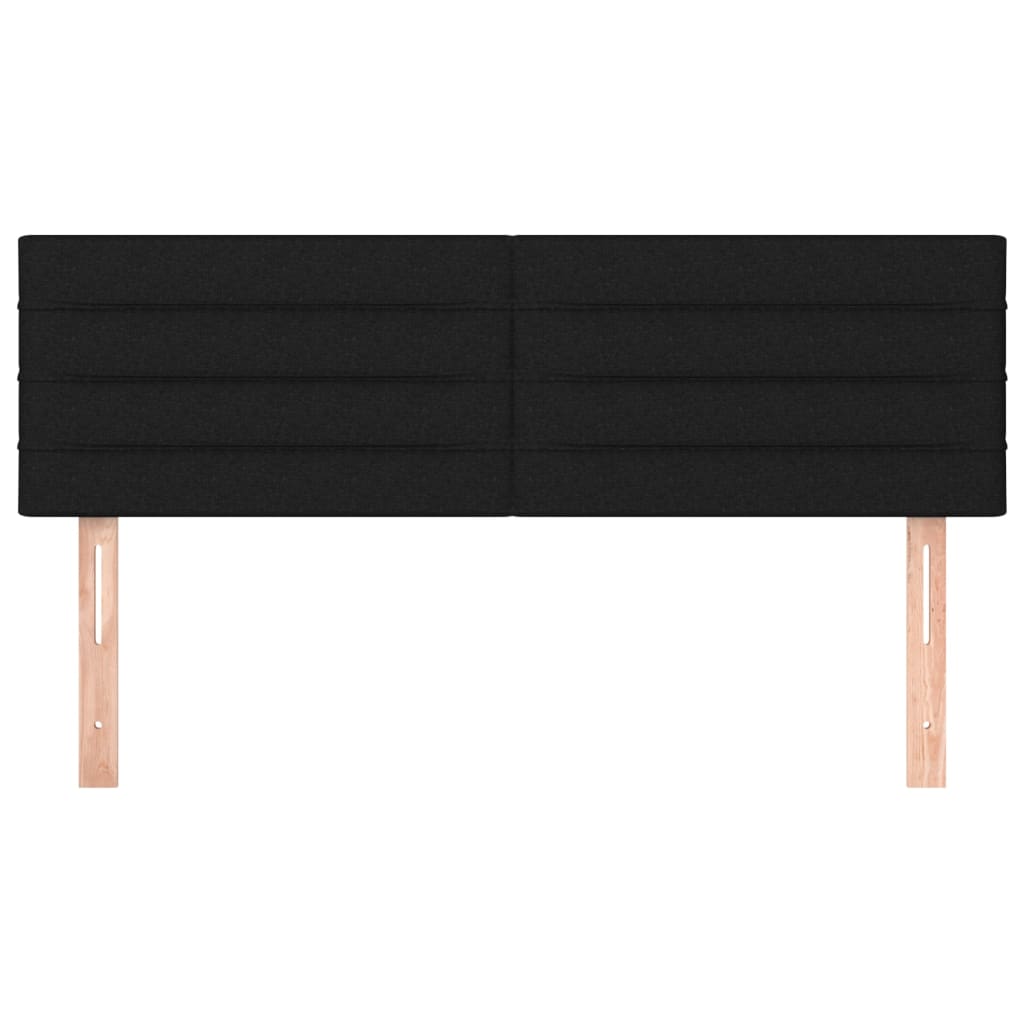 Uzglavlja crna 144x5x78/88 cm od tkanine