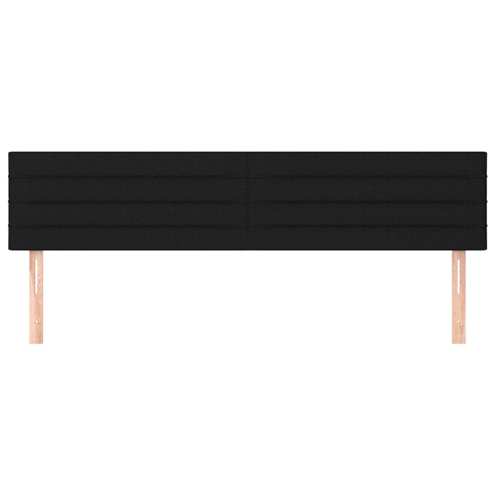 Uzglavlja crna 200x5x78/88 cm od tkanine