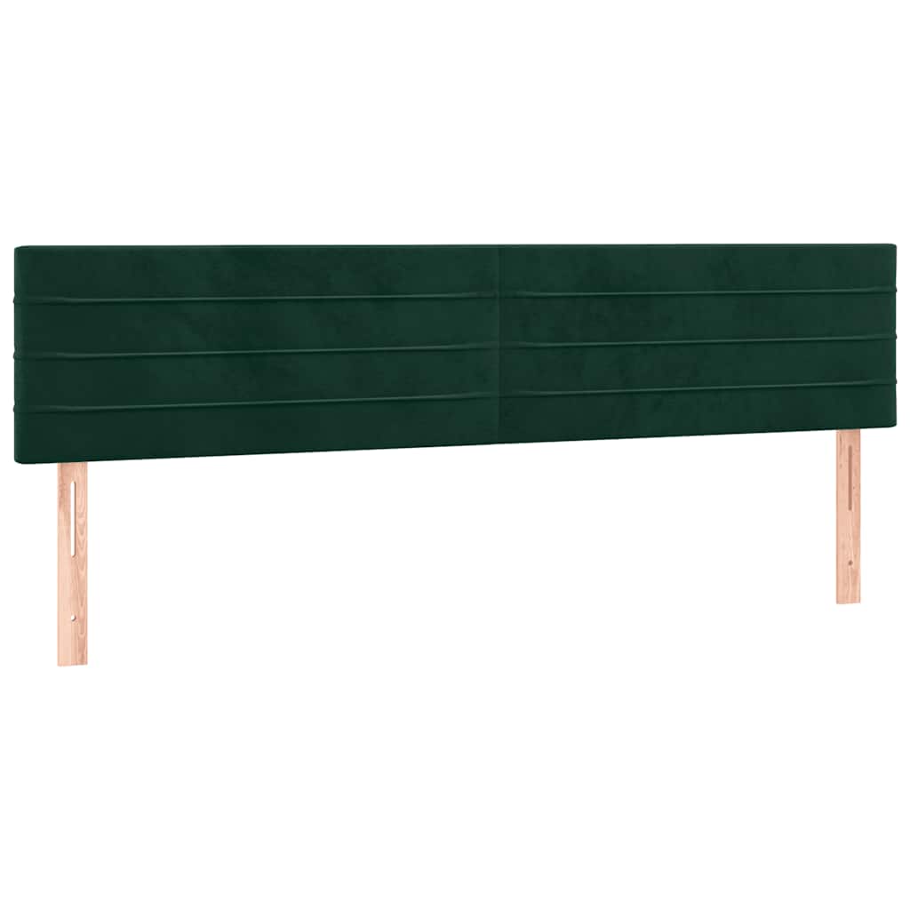Uzglavlja tamnozelena 200x5x78/88 cm baršunasta