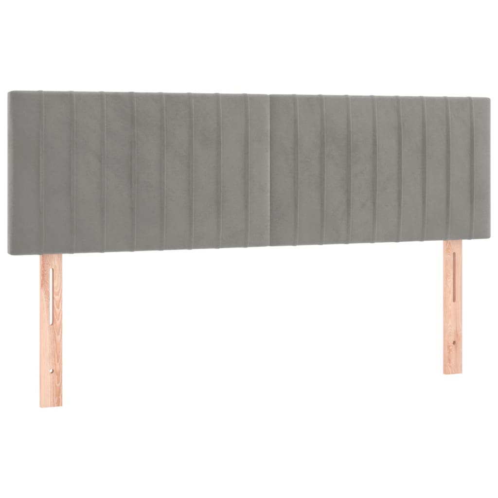 Uzglavlja svjetlosiva 144x5x78/88 cm baršunasta