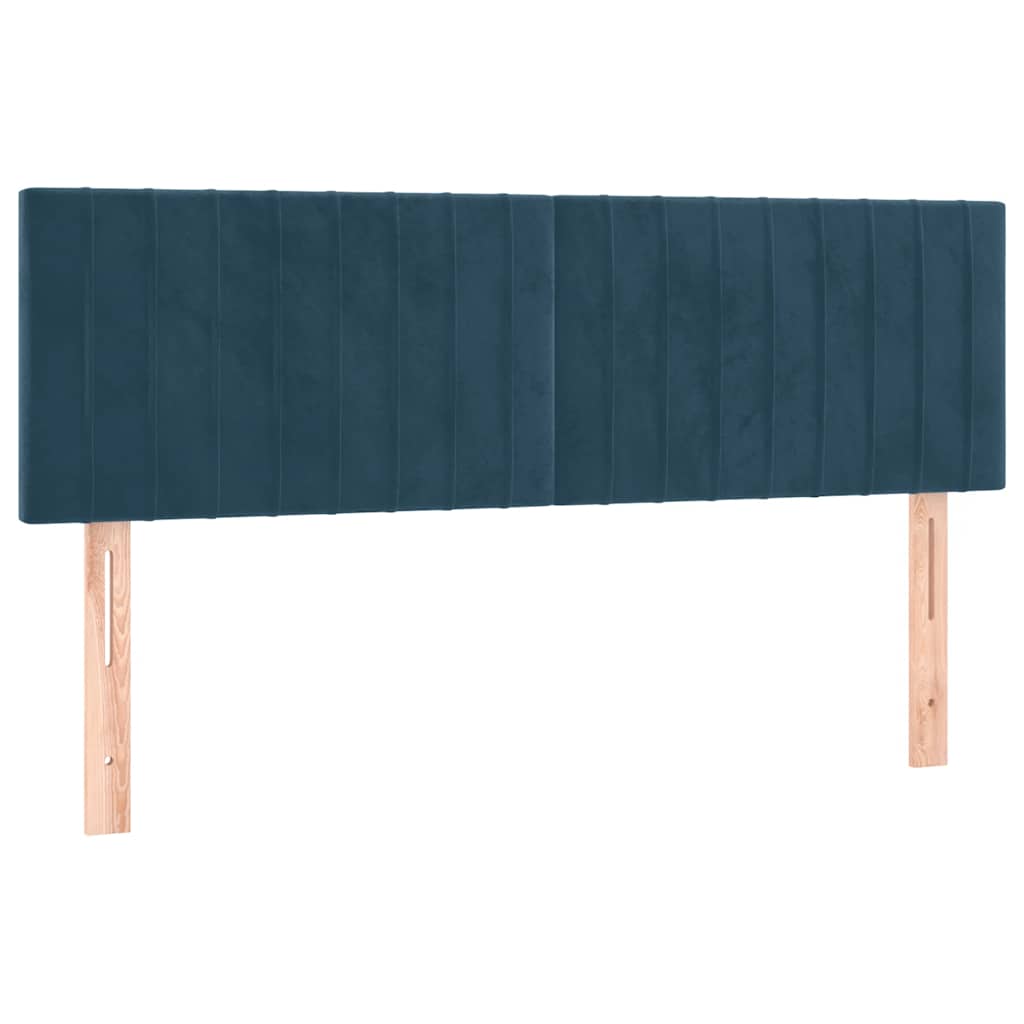 Uzglavlja tamnoplava 144x5x78/88 cm baršunasta
