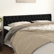 Uzglavlja crna 180x7x78/88 cm baršunasta