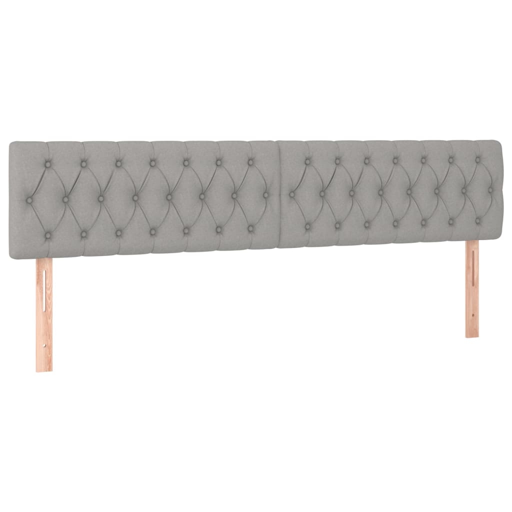 Uzglavlja svjetlosiva 200x7x78/88 cm od tkanine
