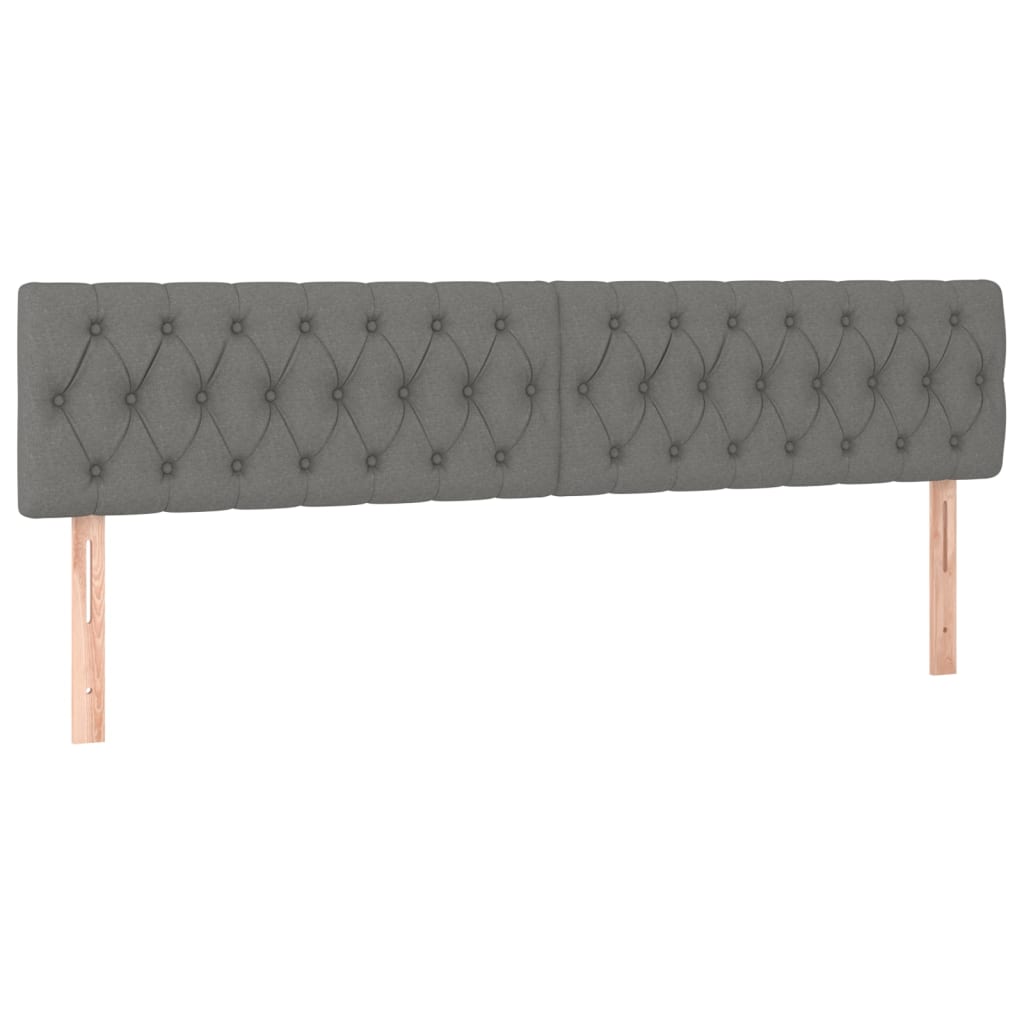 Uzglavlja tamnosiva 200x7x78/88 cm od tkanine
