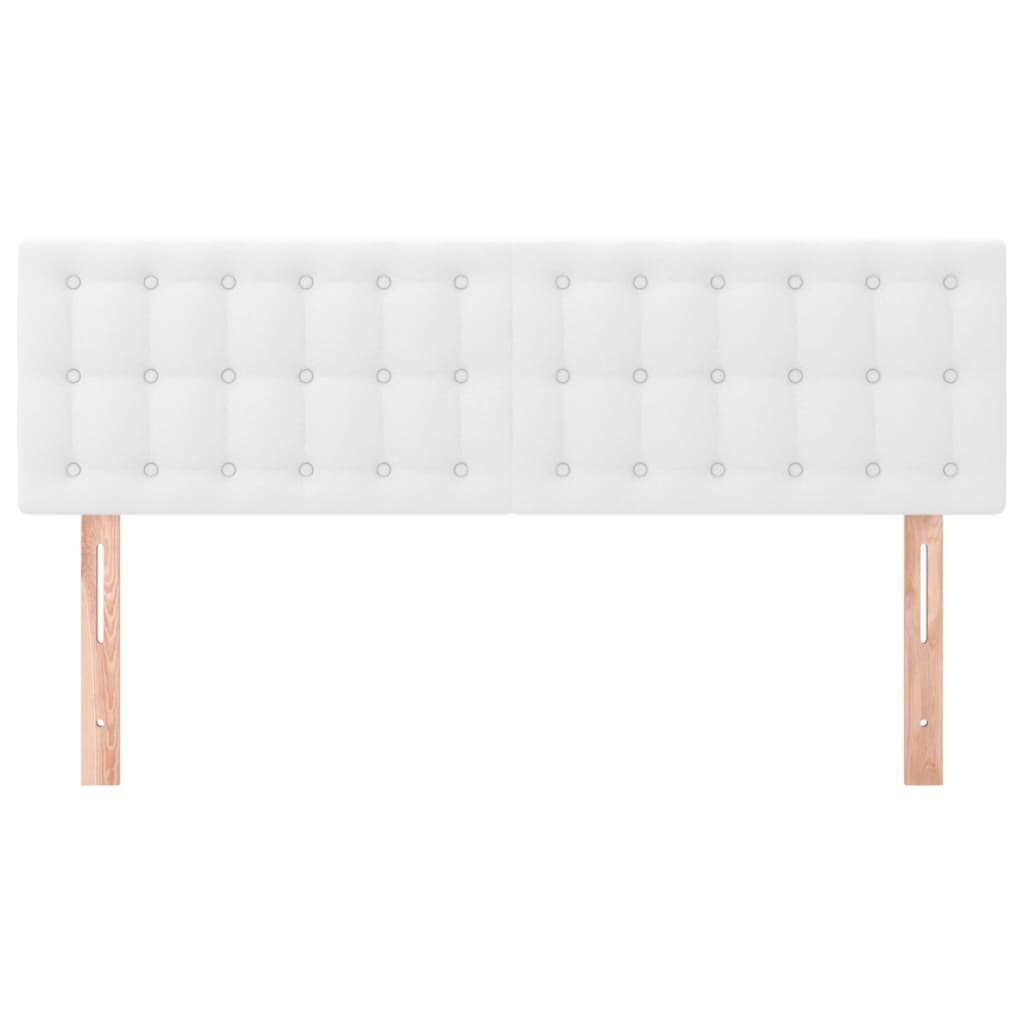Uzglavlja bijela 144x5x78/88 cm od umjetne kože