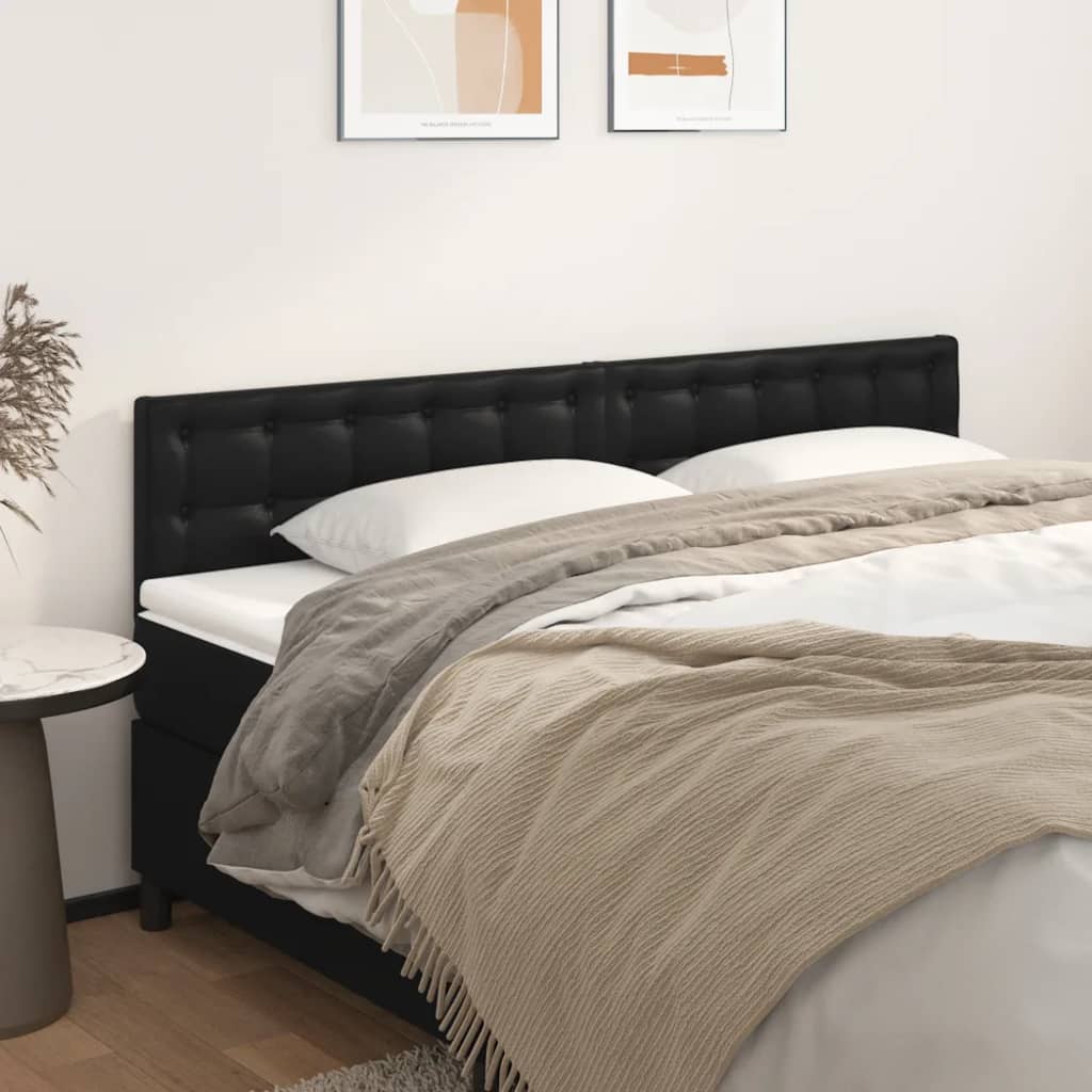 Uzglavlja crna 160x5x78/88 cm od umjetne kože