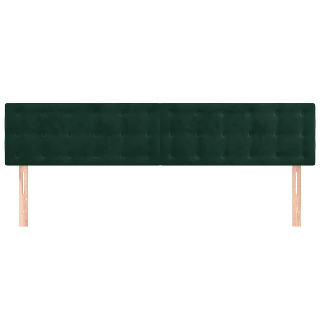 Uzglavlja tamnozelena 160x5x78/88 cm baršunasta