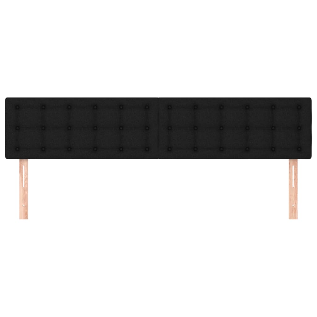 Uzglavlja crna 180x5x78/88 cm od tkanine