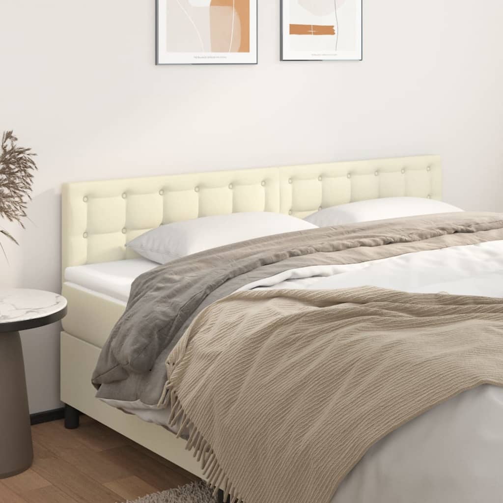 Uzglavlja krem 180x5x78/88 cm od umjetne kože