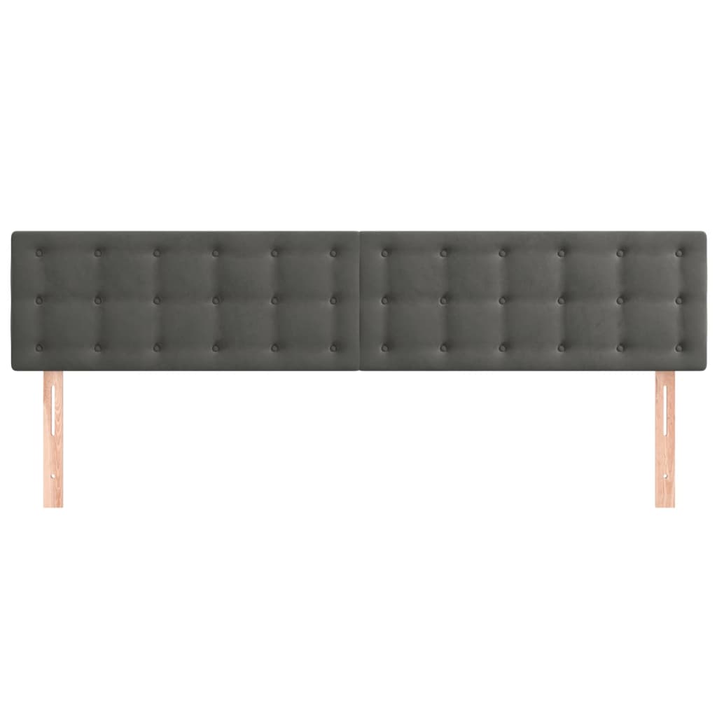 Uzglavlja tamnosiva 180x5x78/88 cm baršunasta
