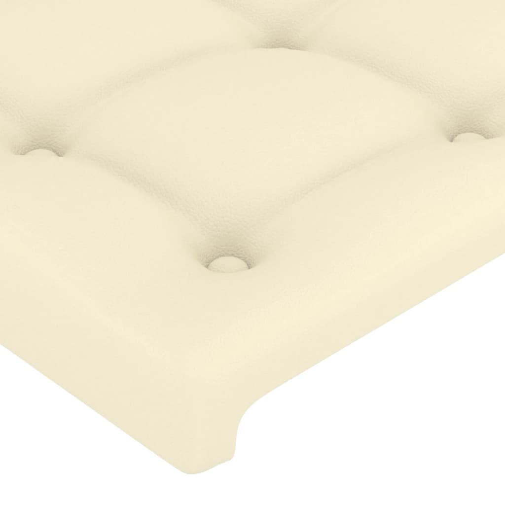 Uzglavlja krem 200x5x78/88 cm od umjetne kože