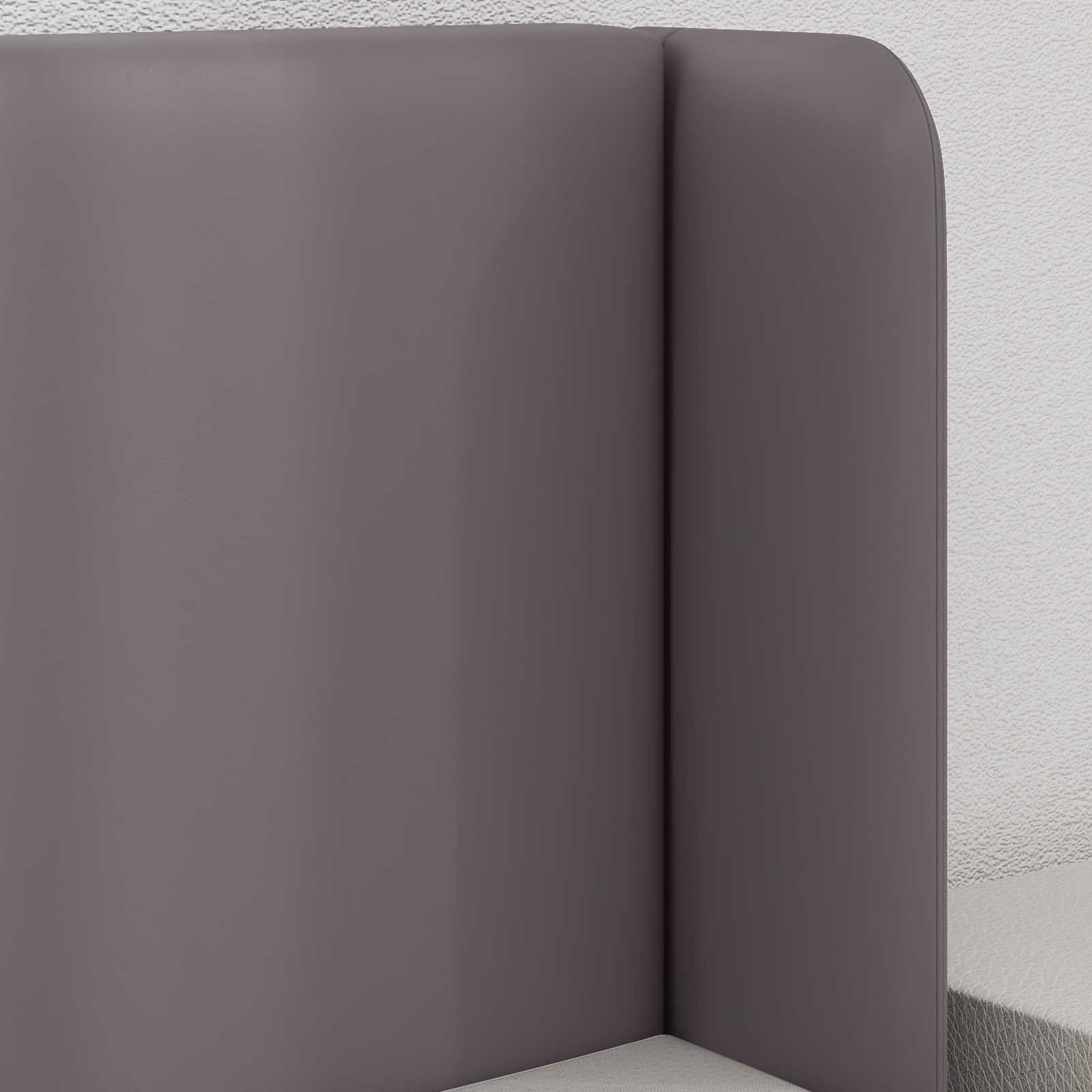 Uši uzglavlja 2 pcs Siva 40 x 16 x 5 cm Plywood i lažno kožno