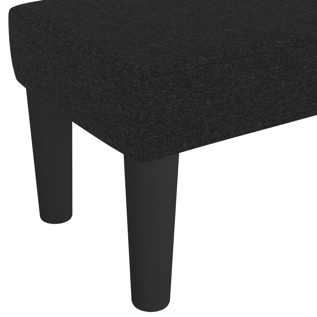 Klupa crna 70 x 30 x 30 cm od tkanine