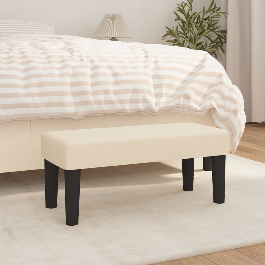Klupa krem 70 x 30 x 30 cm od tkanine