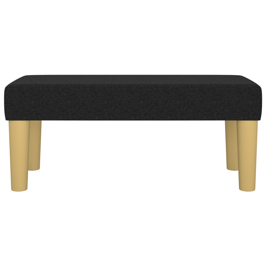 Klupa crna 70 x 30 x 30 cm od tkanine
