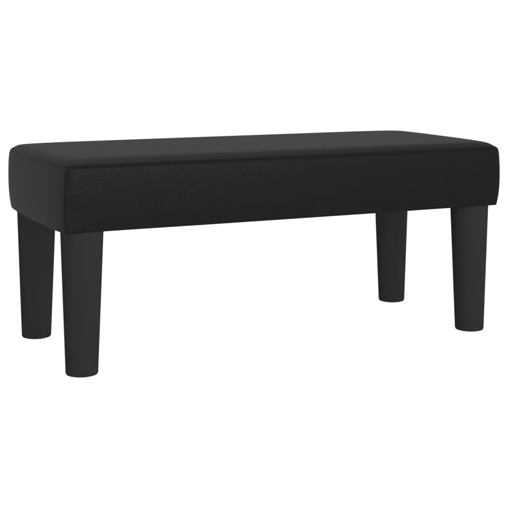 Klupa crna 70 x 30 x 30 cm od umjetne kože