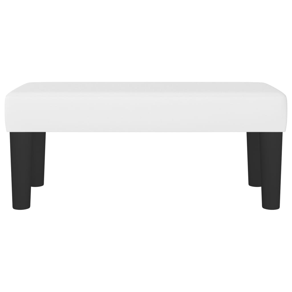 Klupa bijela 70 x 30 x 30 cm od umjetne kože