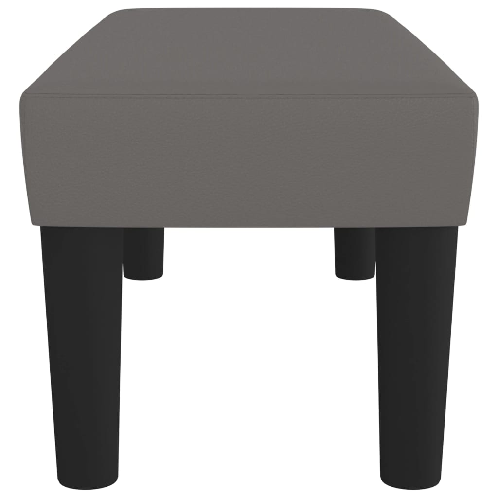 Klupa siva 70 x 30 x 30 cm od umjetne kože