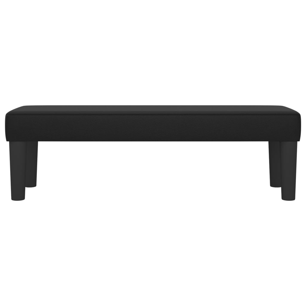 Klupa crna 100x30x30 cm od umjetne kože