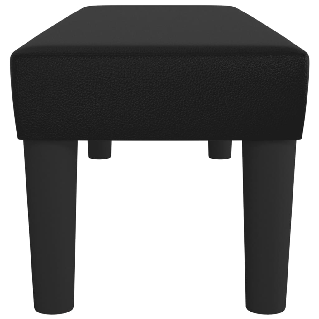 Klupa crna 100x30x30 cm od umjetne kože