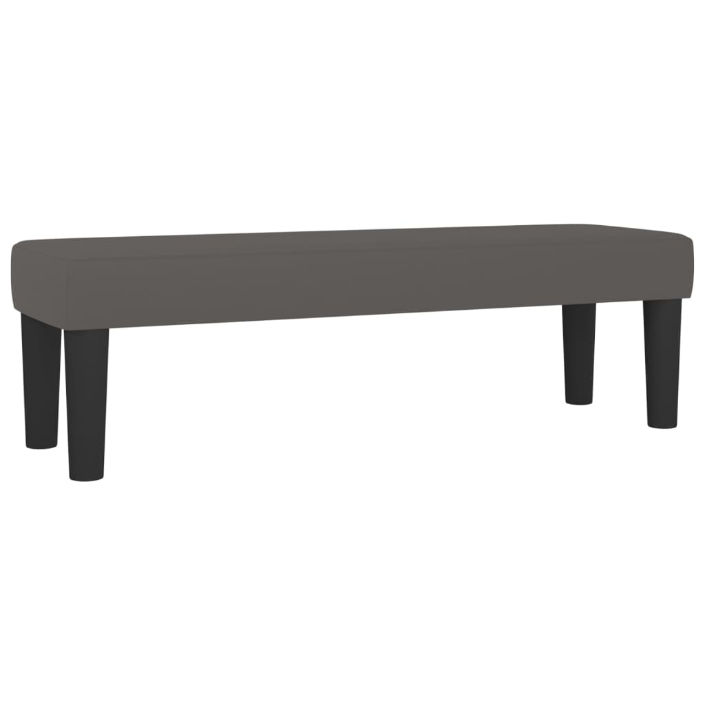 Klupa sivi 100x30x30 cm od umjetne kože
