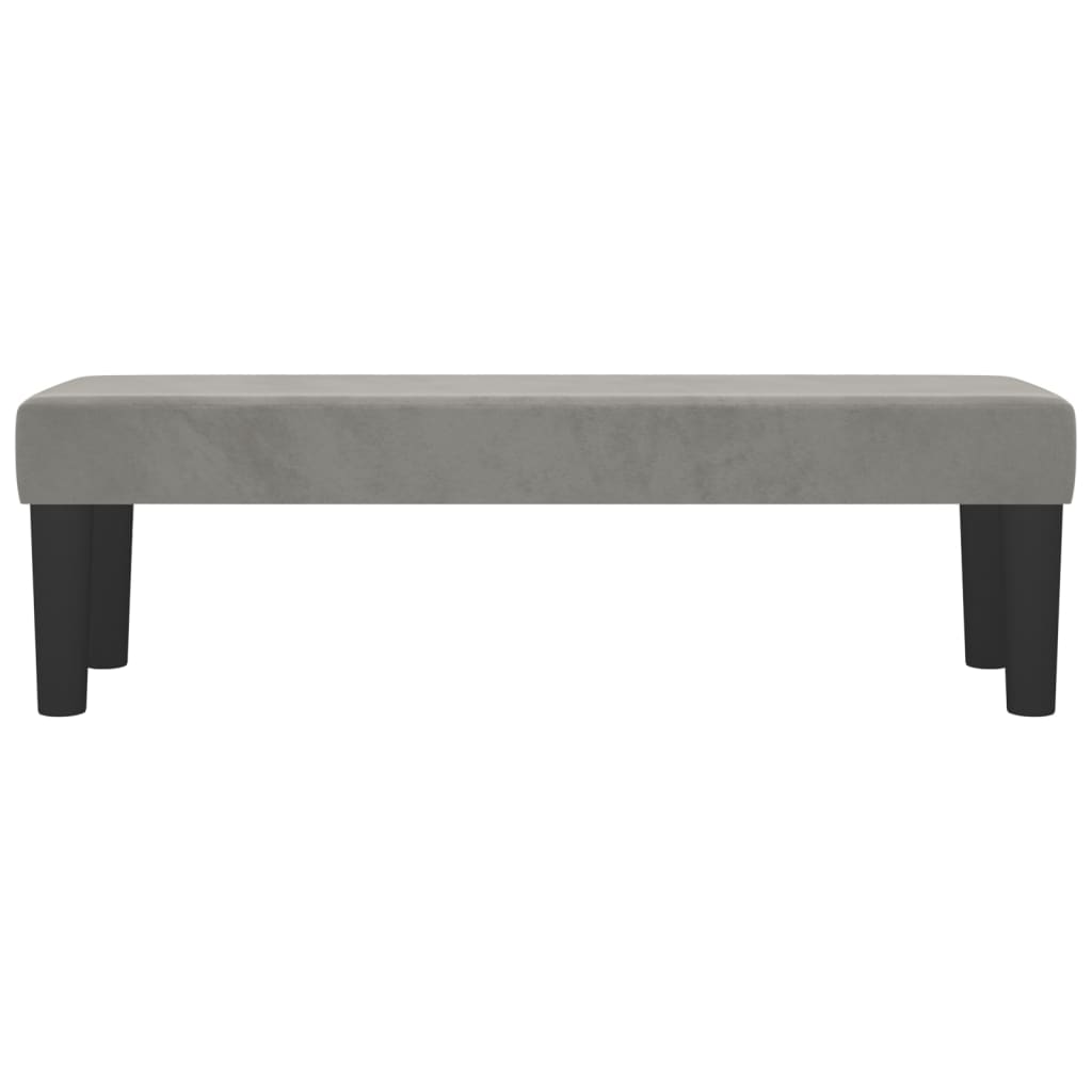 Klupa svjetlosivi 100x30x30 cm baršunasti