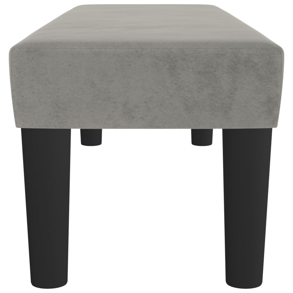Klupa svjetlosivi 100x30x30 cm baršunasti