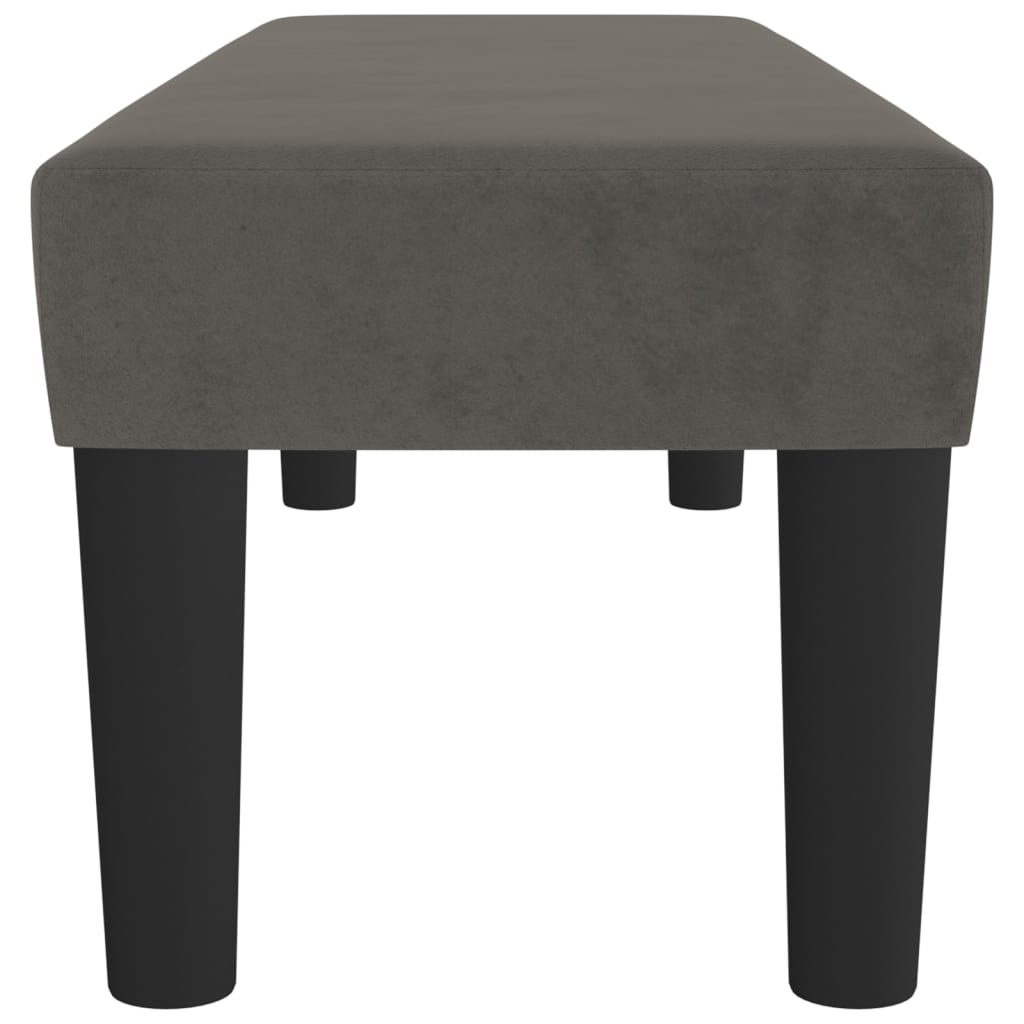 Klupa tamnosivi 100x30x30 cm baršunasti