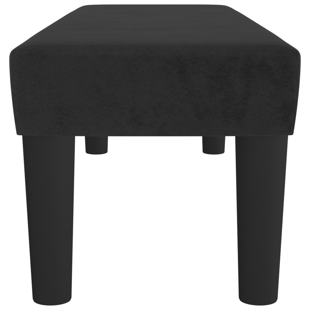 Klupa crnai 100x30x30 cm baršunasti