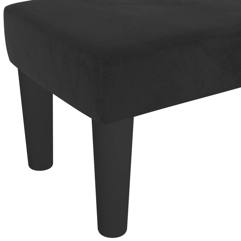 Klupa crnai 100x30x30 cm baršunasti