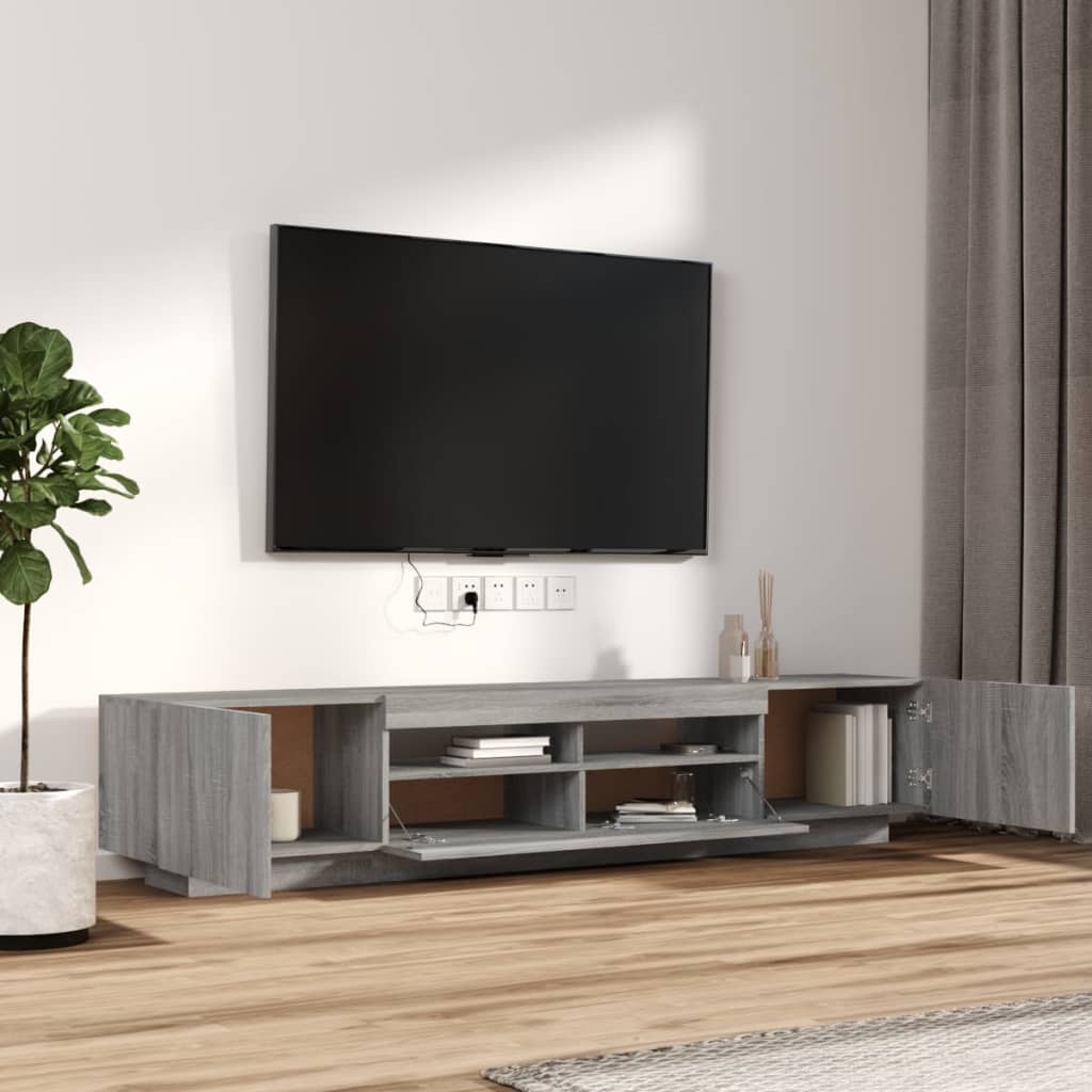2-dijelni set TV ormarića LED boja hrasta od konstruiranog drva