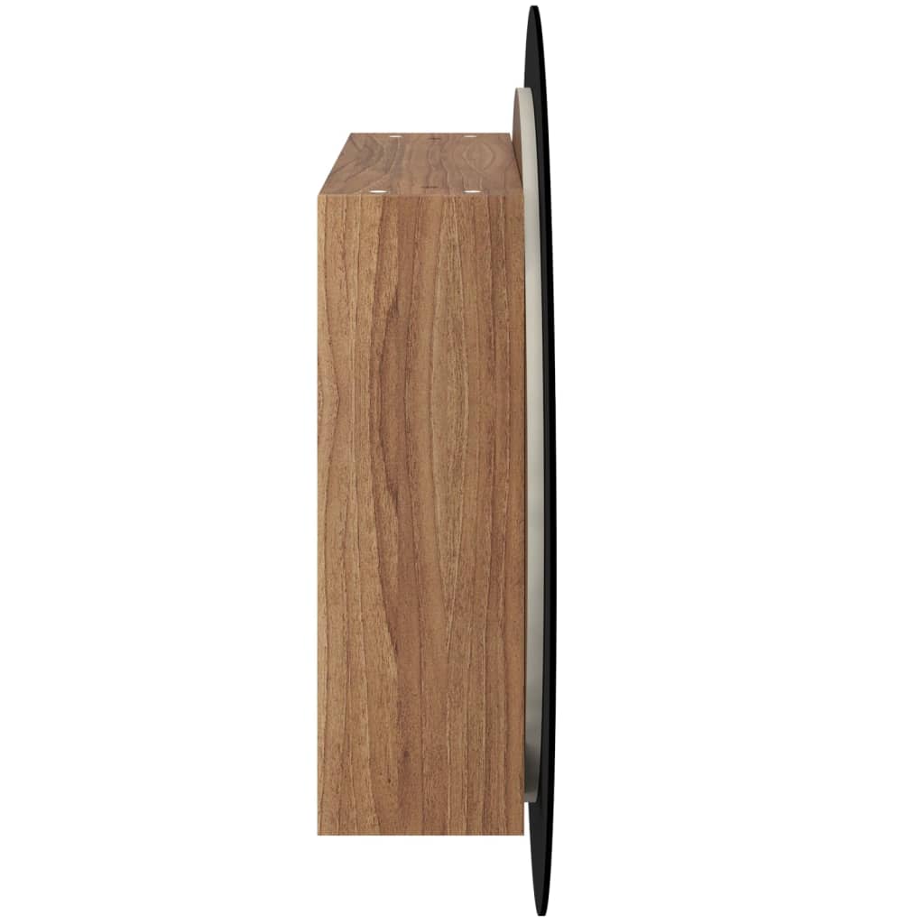 Kupaonski ormarić s ogledalom LED boja hrasta 54 x 54 x 17,5 cm