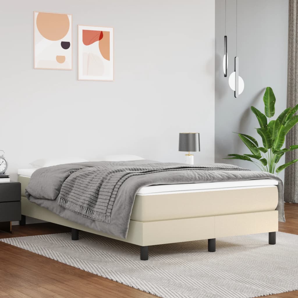 Madrac s džepičastim oprugama srednje tvrdoće krem 120x200x20cm umjetna koža