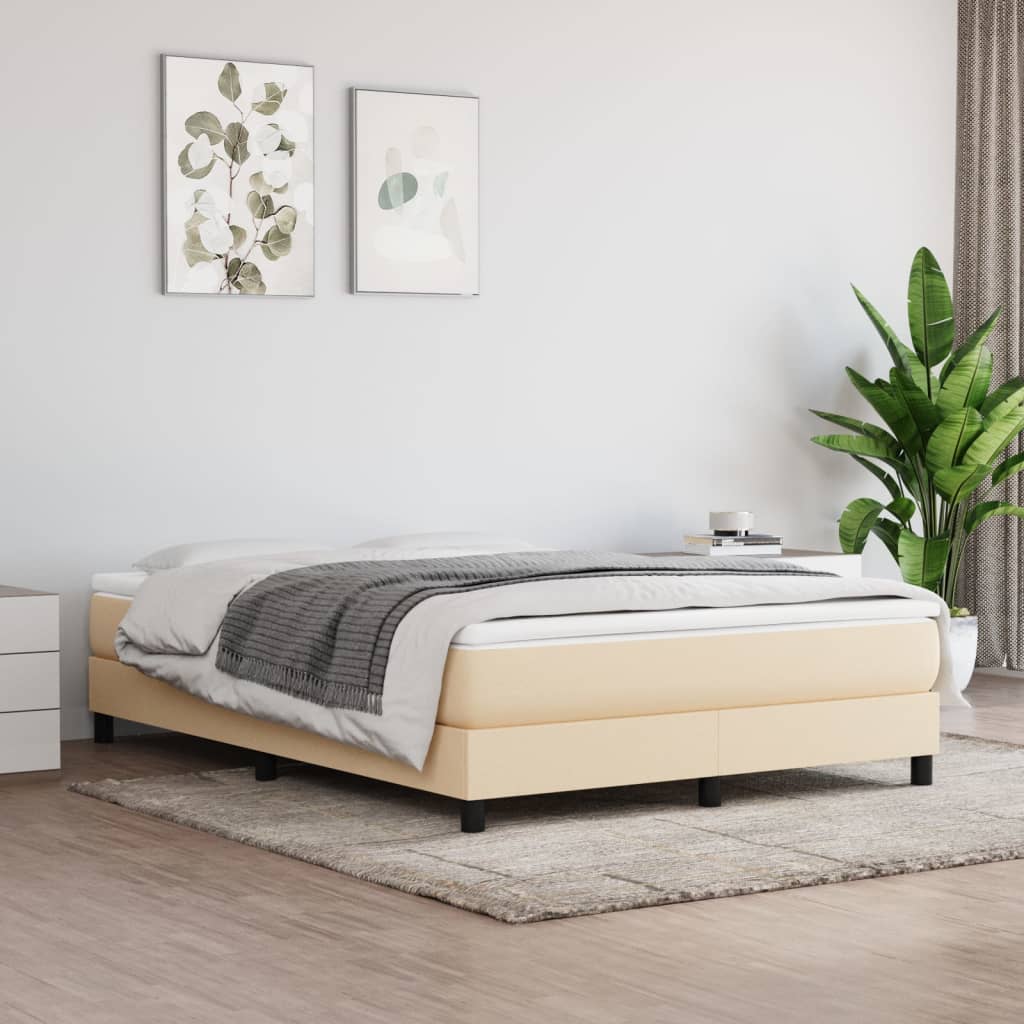 Madrac s džepičastim oprugama srednje tvrdoće krem 140x190x20 cm od tkanine