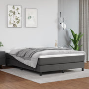 Madrac s džepičastim oprugama srednje tvrdoće sivi 140x200x20 cm umjetne kože