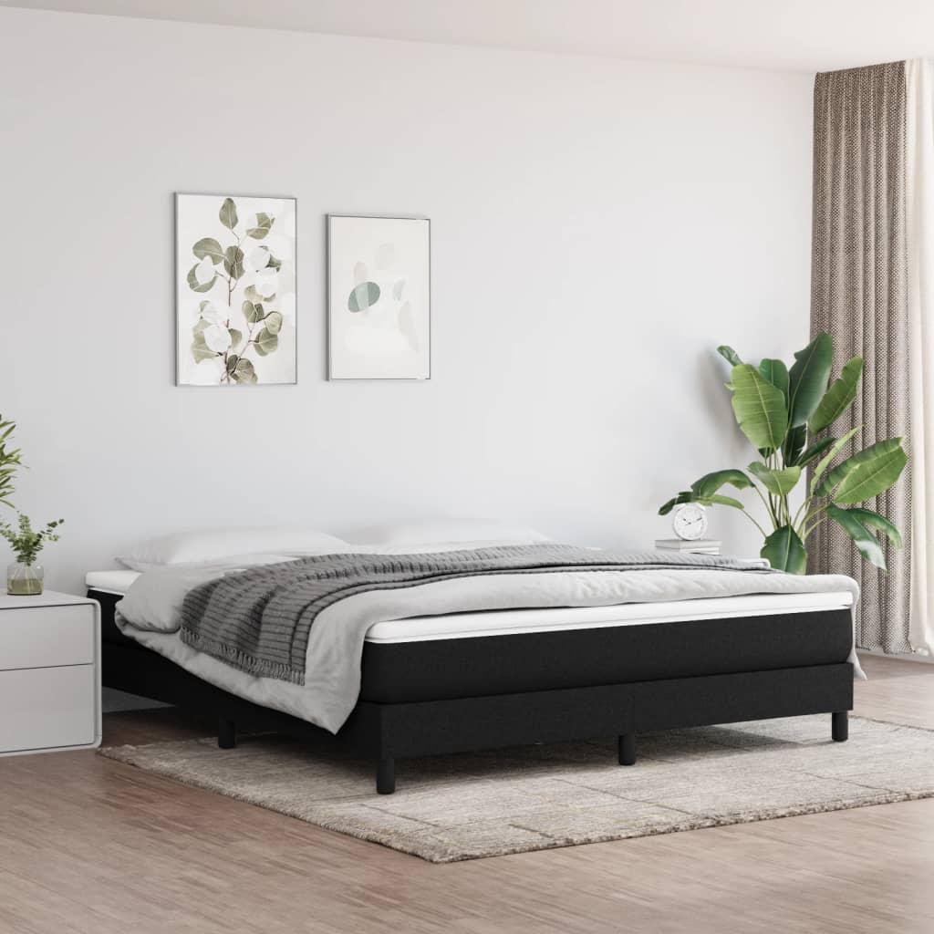 Madrac s džepičastim oprugama srednje tvrdoće crni 180x200x20 cm od tkanine