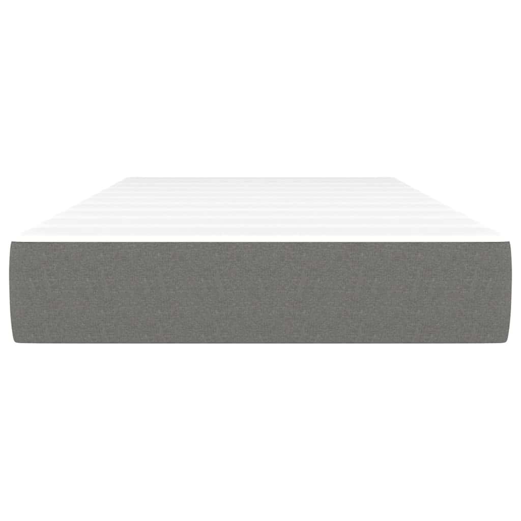 Madrac s džepičastim oprugama srednje tvrdoće tamnosivi 100x190x20 cm bračni